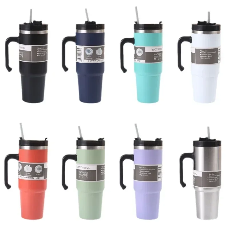 600/890ML Outdoor Thermos Water Bottle Car Insulated Cup Tumbler Vacuum Flasks Keeps Cold and Heat Thermal Mug Travel Coffee Cup