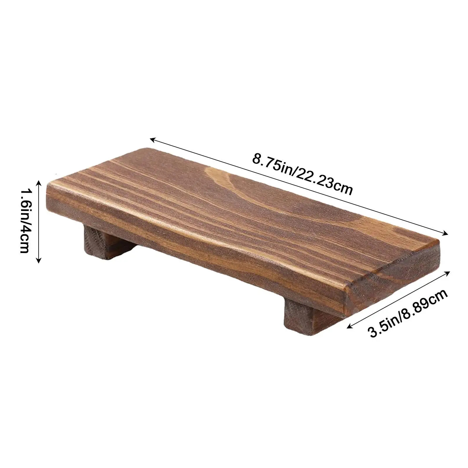 Farmhouse Wood Pedestal Soap Tray Versatile Wooden Riser Stand Gift Idea for Bathroom Decoration Accessories