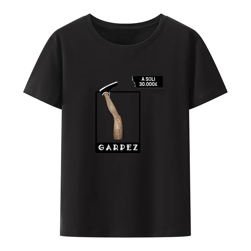 Garrez-面白いグラフィックTシャツ男性と女性のためのカジュアルなクールなラウンドネックブラウス、レジャー、パターンのトップス