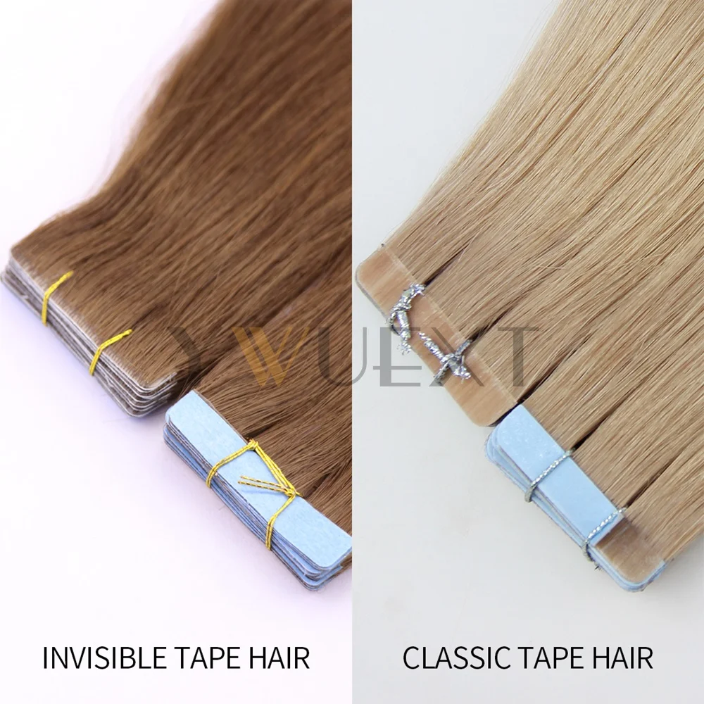 غير مرئية بولي Skin لحمة وصلات شعر طبيعية مستقيمة 12-22 بوصة آلة ريمي شريط لاصق سلس في الشعر البشري 10 قطعة/الحزمة #5