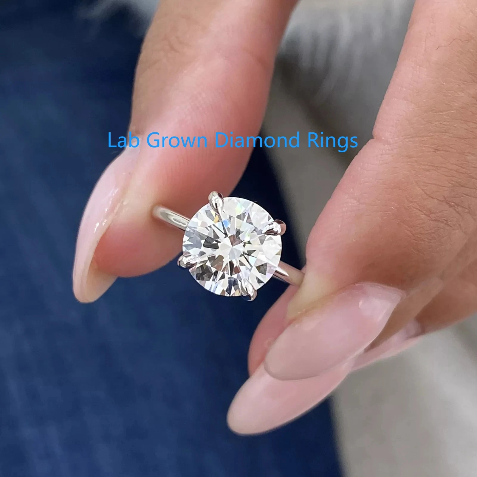 

Платиновое обручальное кольцо-пасьянс 950, круглой огранки, выращенный в лаборатории бриллиант, 3 карата, основной камень CVD HPHT DEF VS, обручальное кольцо с бриллиантом для женщин