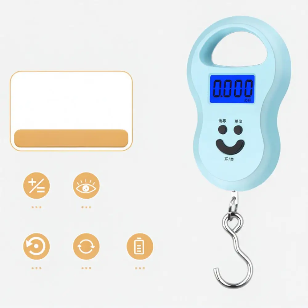Portable Digital Scale 50kg Heavy Weight Hook For Fishing Gear Travel Luggage Postal Accurate Weighing Balance Tool
