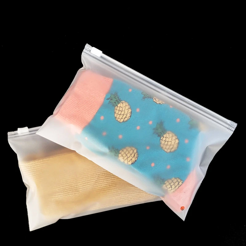 10/20 Pieces 16 Thread Scrub Zipper Bags Underwear Panties Socks Packaging Supplies Resealable Air Hole Cosmetic Storage Bags