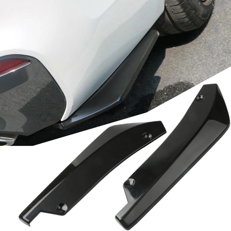 2Pcs Car Black Rear Bumper Lip Wrap Angle Splitter Diffuser Canard Fit For BMW F30 F31 F32 F33 F22 Accessories