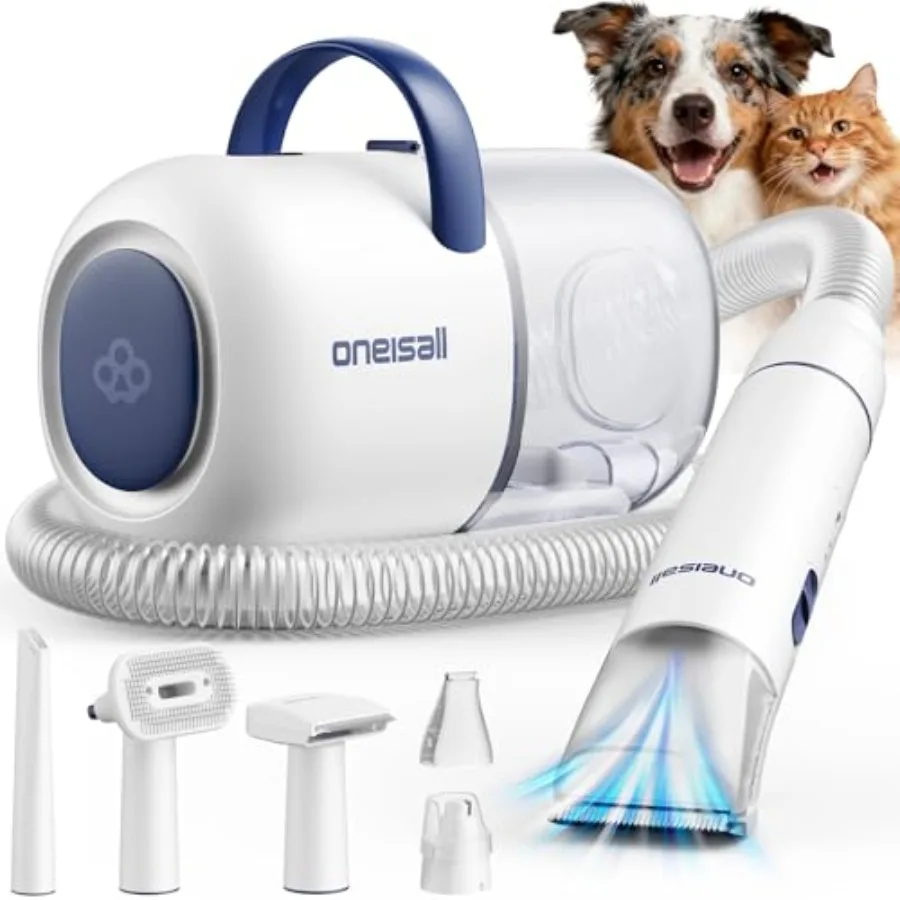 

Dog Grooming Vacuum 15000Pa Pet Vacuum Kit Shedding 99% Pet Hair Dog Grooming Clippers with Trimmer Nail Grinder ≤ 59dB Quiet B