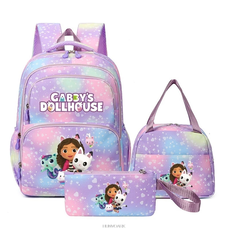 

Рюкзаки Gaby's Doll House, 3 шт., градиентные, разноцветные, для женщин, для путешествий, для подростков, для ноутбука, школьные сумки, повседневные рюкзаки для путешествий