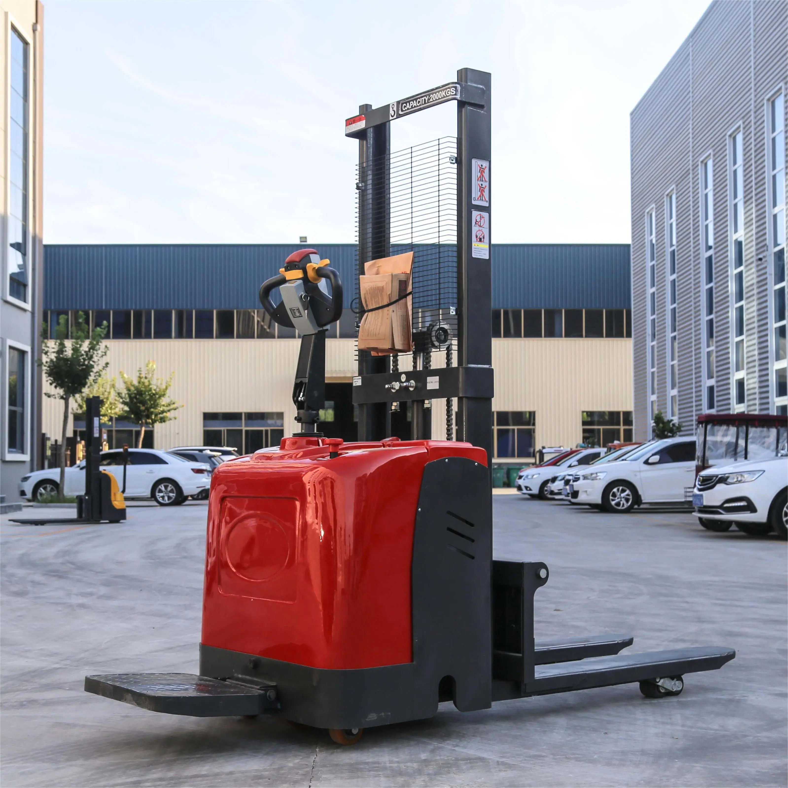 Lifting Semi Electric Stackers Pallet Stacker Walking Type Electric Stacking Truck Forklift