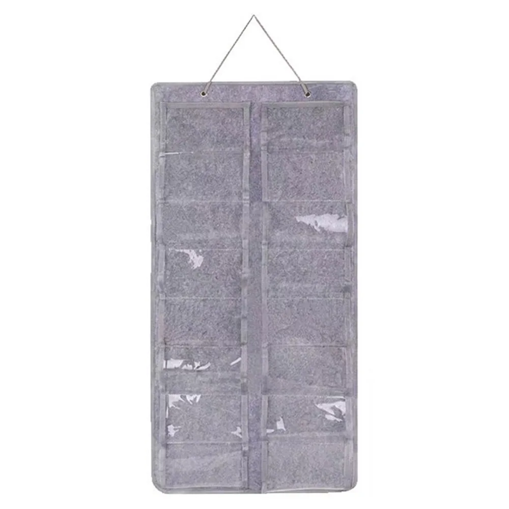 

16 Slots Sunglasses Storage Hanging Bag Visible Wall Mounted Felt Eyeglasses Stand Foldable Dust Proof Glasses Display Rack