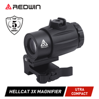 Red Win Rubber Armed Utracompact 1/3 or Full Co-witness Flip-to-Side Picatinny QD Mount AR 15 Hellcat 3x Magnifier