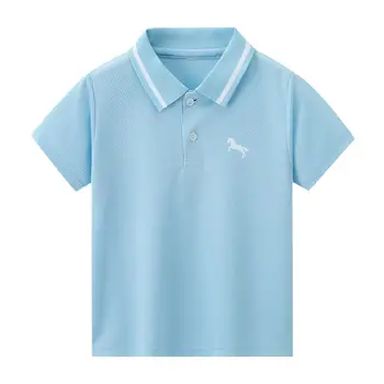 Kids 3-Piece Polo Shirt Set 3 3-piece Set Of Children's Summer Fresh Combination Polo Shirt For Boys And Girls Versatile And Handsome Short Sleeved Lapel T-sh 3