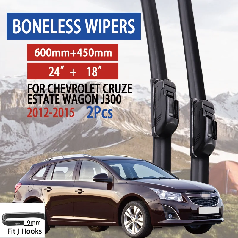 

For Chevrolet Cruze Estate Wagon J300 2012-2015 Car Windshield Wiper U-type Soft Rubber Frameless Bracketless Car Wipers