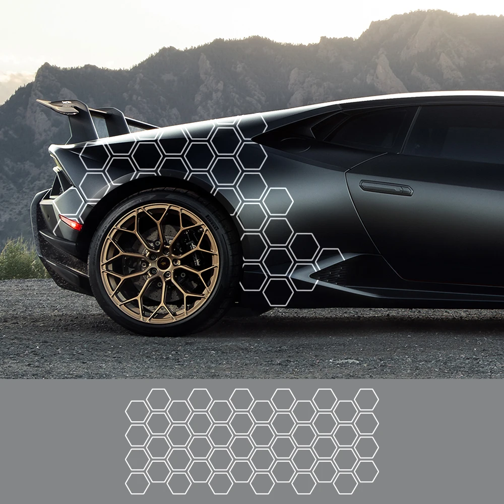 Car Graphics Honeycomb Open Style Sticker Auto Decor Tuning Car Side Sticker For Audi BMW Ford Kia Renualt Hyundai Fiat Subaru - view 2