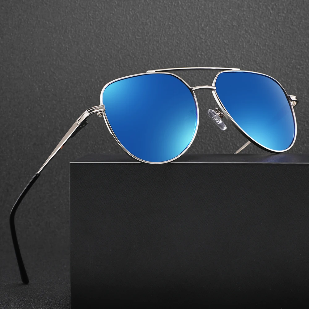 Street Fashion Walking - KIDIN Thin Double Bridge Metal Aviator