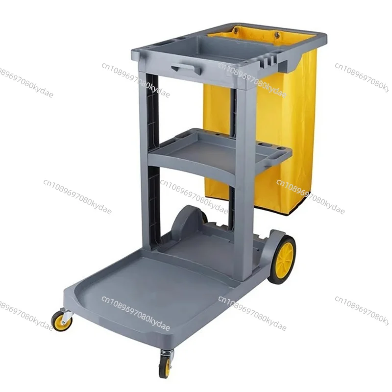 Multifunctional Service Trolley Linen Cart for Hotel Mall Guesthouse Property Daily Cleaning Use