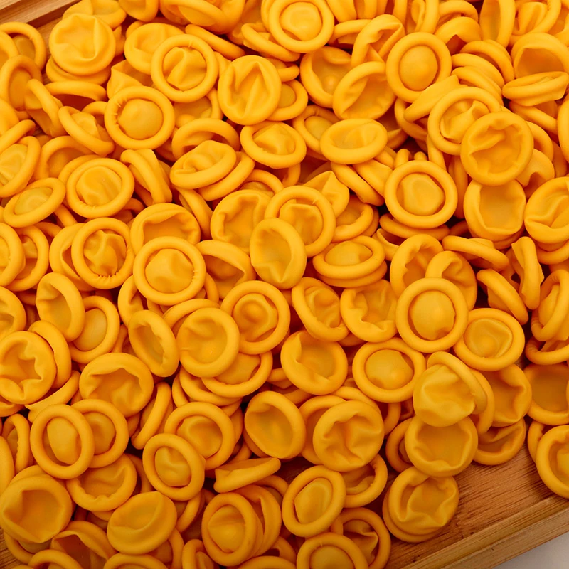 مكافحة ساكنة البيج المطاط اللاتكس مهود الاصبع ، الأكمام المطاط على نحو سلس ، قفازات السلامة البلاستيكية للساعة ، 500g