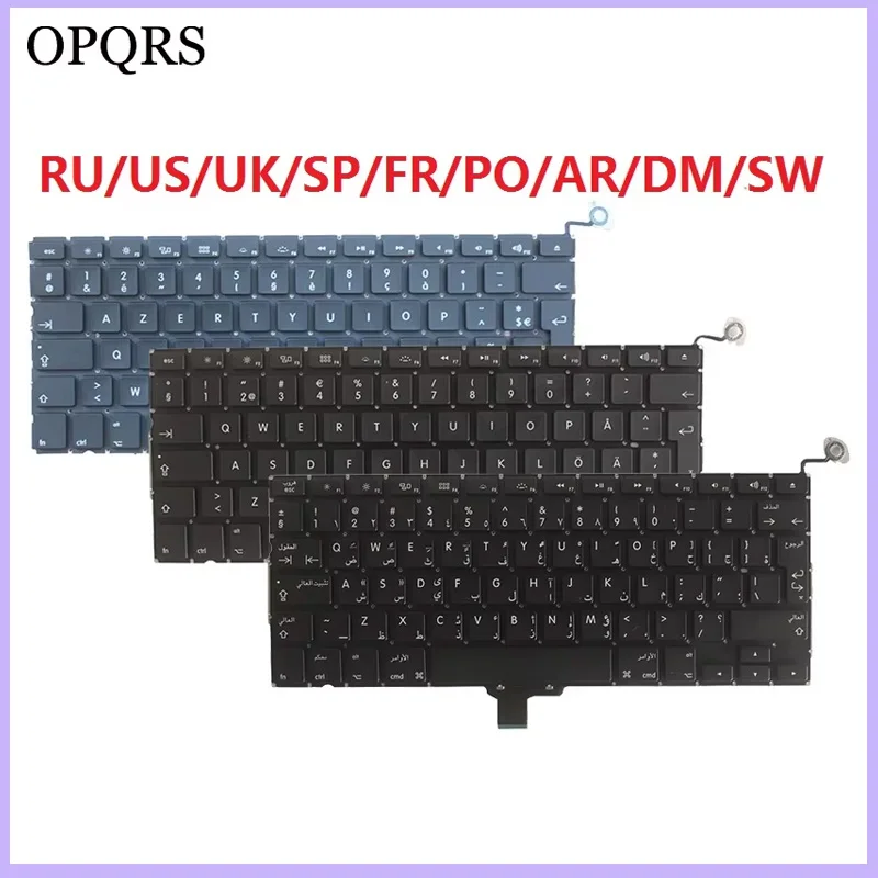 

NEW FOR MacBook Pro 13" A1278 2009 2010 2011 2012 Russian /US/UK/Araic/Swedish/Spanish /Portugal /French/Danish laptop keyboard