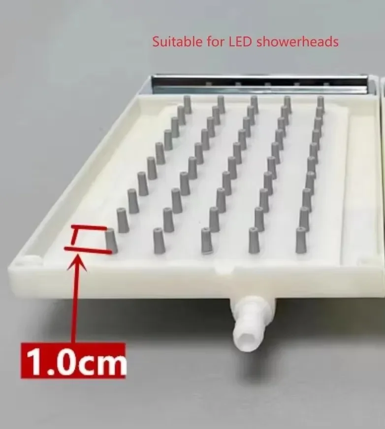 

ABS 24.3X13.7cm Rectangular Shower intubation type interface Shower head 5X10 hole Top Spray Waterfall Shower Head Accessories