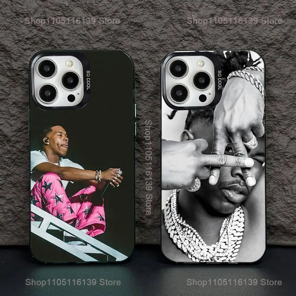 

L-Lil Baby Rapper Phone Case For iPhone 16,15,14,13,12,11,Pro,XS,Max,Plus,Mini,SE Black Candy Matte Shockproof Cover