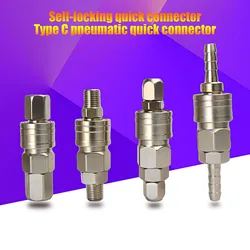 C-type Self-locking Pneumatic Quick Connector SP PP SM PM SH PH SF PF 20 30 40 Air PU Hose High Pressure Compressor Tool