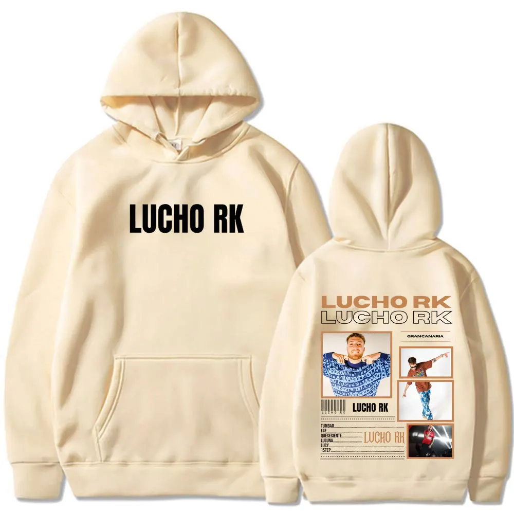 مغني الراب Lucho Rk ألبوم جولة 2025 الجرافيك هوديي الرجال النساء الهيب هوب سترة أنيقة تحمل شعار لعبة البيسبول طويلة الأكمام سميكة عادية Harajuku بلوزات