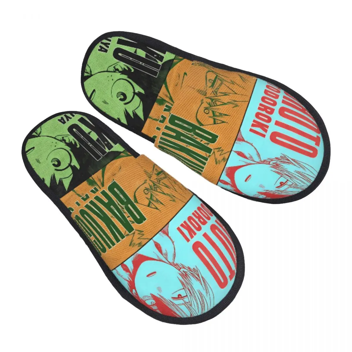 Winter Furry Cotton Slippers My Hero Academias Accessories Household Fur Slippers Slides Indoor Soft Anti Slip Slides