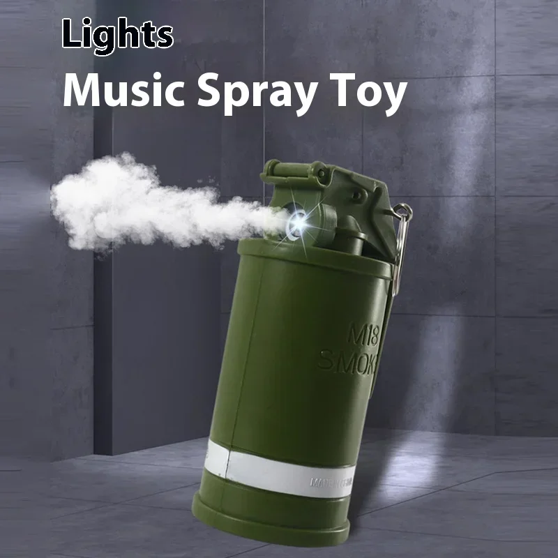 2PCS Outdoor Sports Electric Toys M18 Smoke Grenade Model Light Music Stage Performance Props CS Games Children's Toys Gift VG88