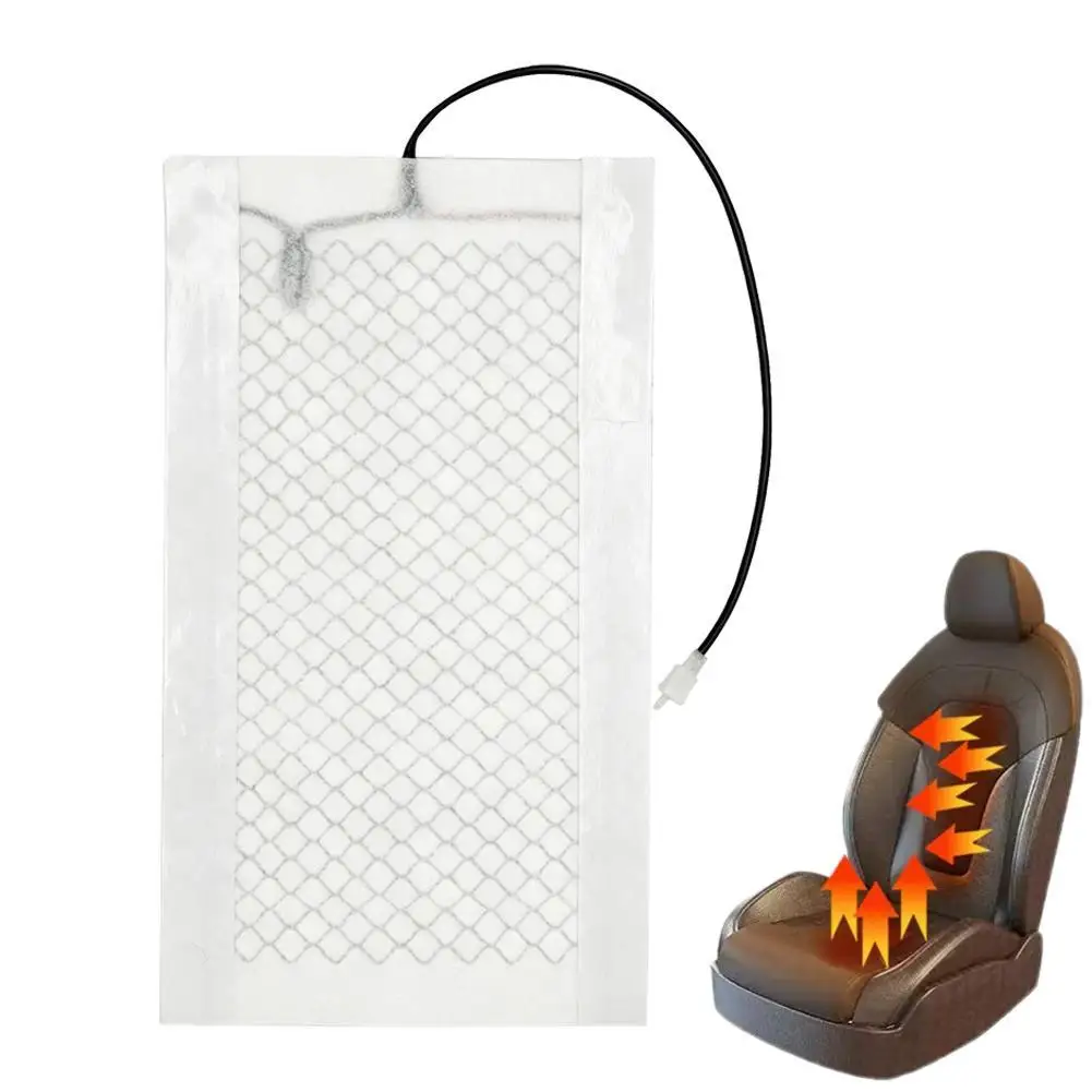 12V Car Seat Heating Pad Carbon Fiber 48x27cm Cut to Fit Design for Winter Commute