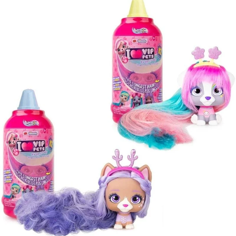 I Love Vip Pets Cute Surprise Mystery Blind Box Playing Home Mini Hairpressing Braiding Toy Desktop Ornament Decor Birthday Gift