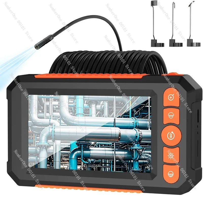 Endoscope industrial auto repair pipe camera with display screen 4.3inch dual camera