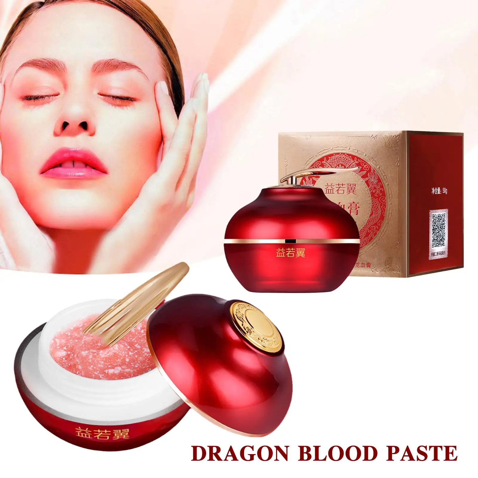 Pasta de sangre de dragón para todo tipo de piel, crema Facial hidratante, más firme y suave, mejora los poros, desvanece las líneas finas, ilumina la piel, 50g