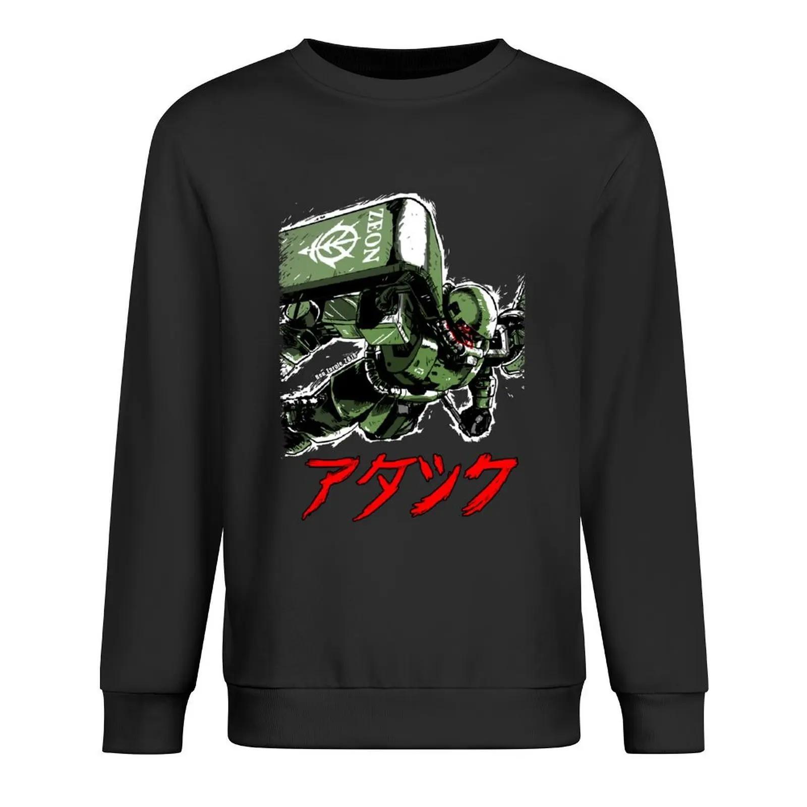 

Zaku Attack Pullover anime clothes men's winter sweater mens clothing men's sweat-shirt set new hoodies and sweatshirts
