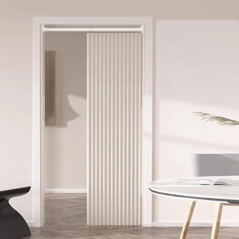 Room Divider Doorway Curtain for Tea Room and Balcony, Folding Privacy Partition Panel with Soft Drape and Home Decor