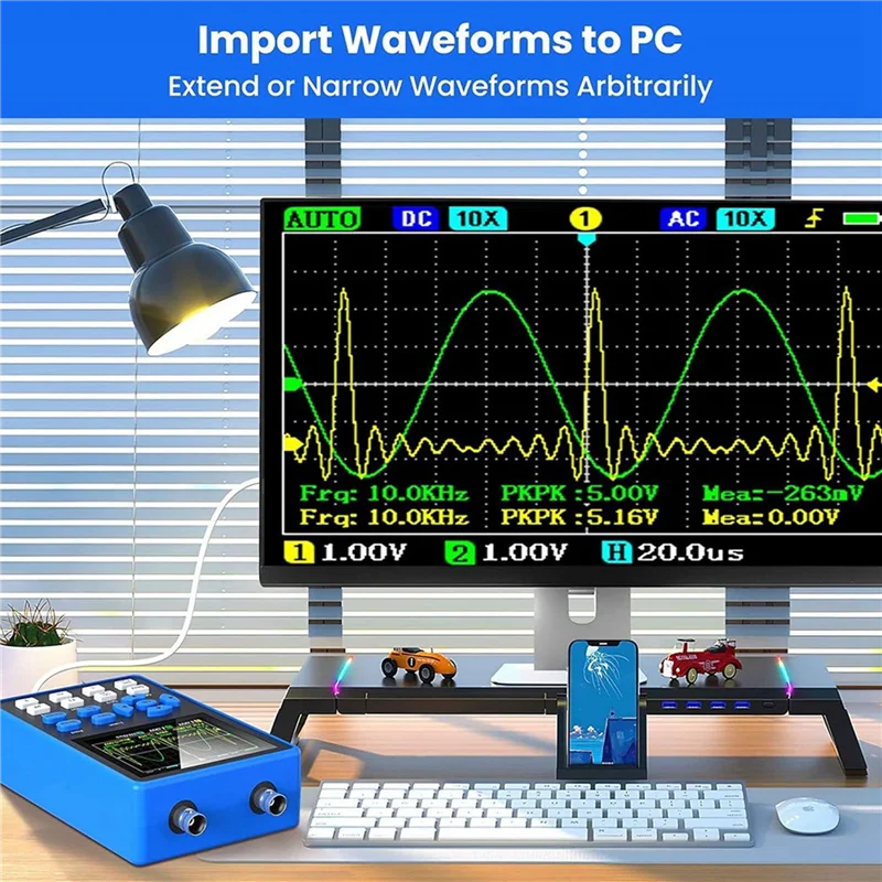

A53Q-DSO2512G Digital Oscilloscope With 2 Channels 120Mhz Bandwidth Signal Generator 500Msa/S Sampling Rate, 2.8 Inch Display Du