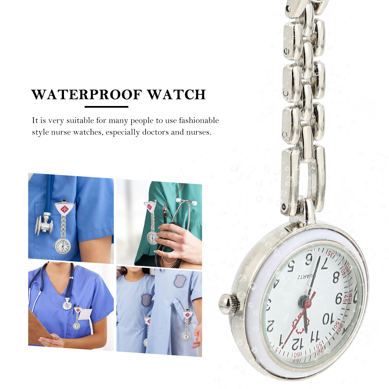 Кварцевые карманные часы, водонепроницаемые, портативные, с зажимом для доктора, для медсестер, модный, высококачественный механизм, легкий, простой, легко чистится