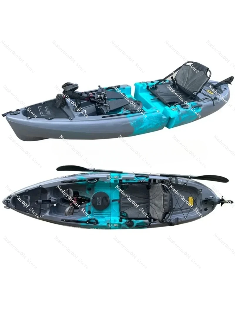 Applicable to 2 Seats Catamaran Kayak Cayak Fishing Modulable Pedal Kayak for Whitewater