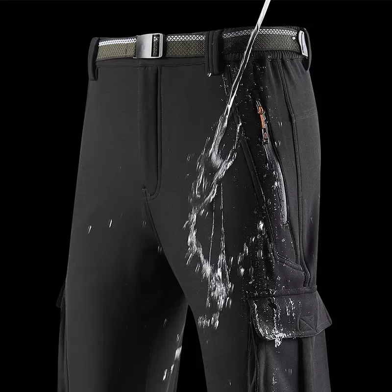 سميكة الدافئة الصوف سراويل شتوية النساء مقاوم للماء التنزه الرحلات التخييم التزلج لينة شل السراويل في الهواء الطلق يندبروف بنطلون 7376 #6