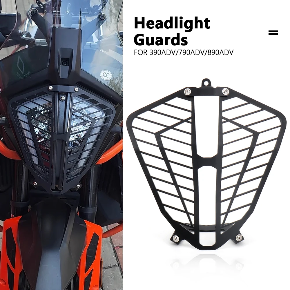 

Motorcycle Accessories HeadLight Guard Cover Head Light Grille Protector For 390 ADV 790 Adventure 890 ADVENTURE 2019-2023