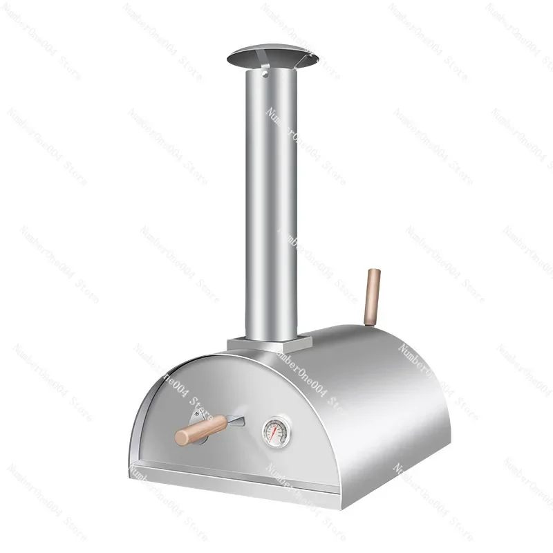 Small Pizza Oven Stainless Steel Gas Pizza Oven Household Outdoor BBQ Oven Fruit Charcoal Fire Pizza Kiln