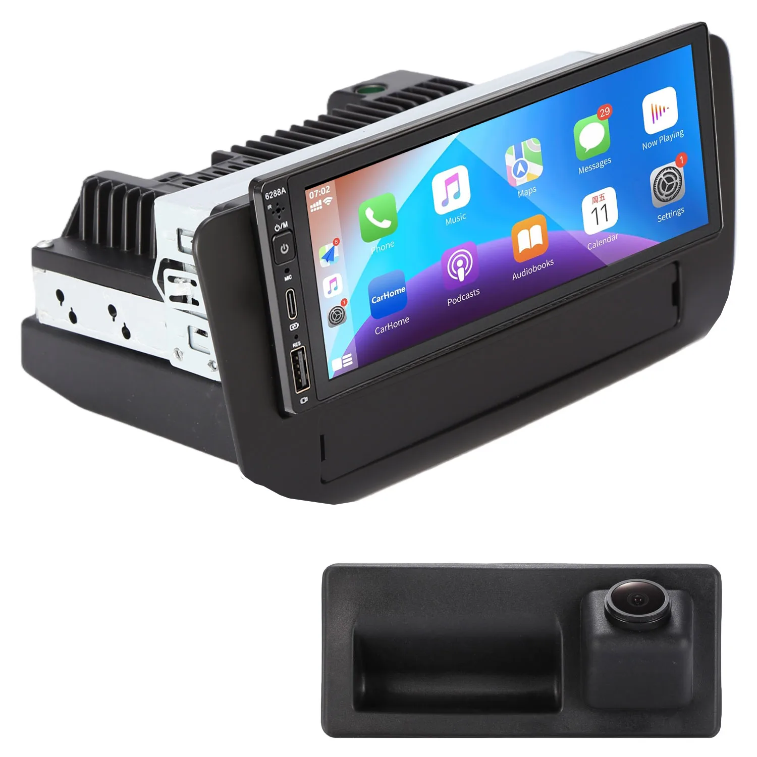 Android Autoradio Bluetooth WLAN CarPlay GPS-Navigation + AHD-Rückfahrkamera für Audi A1 8X 8X1 8XK 8XF Q3 8U MMI Quattro S Line