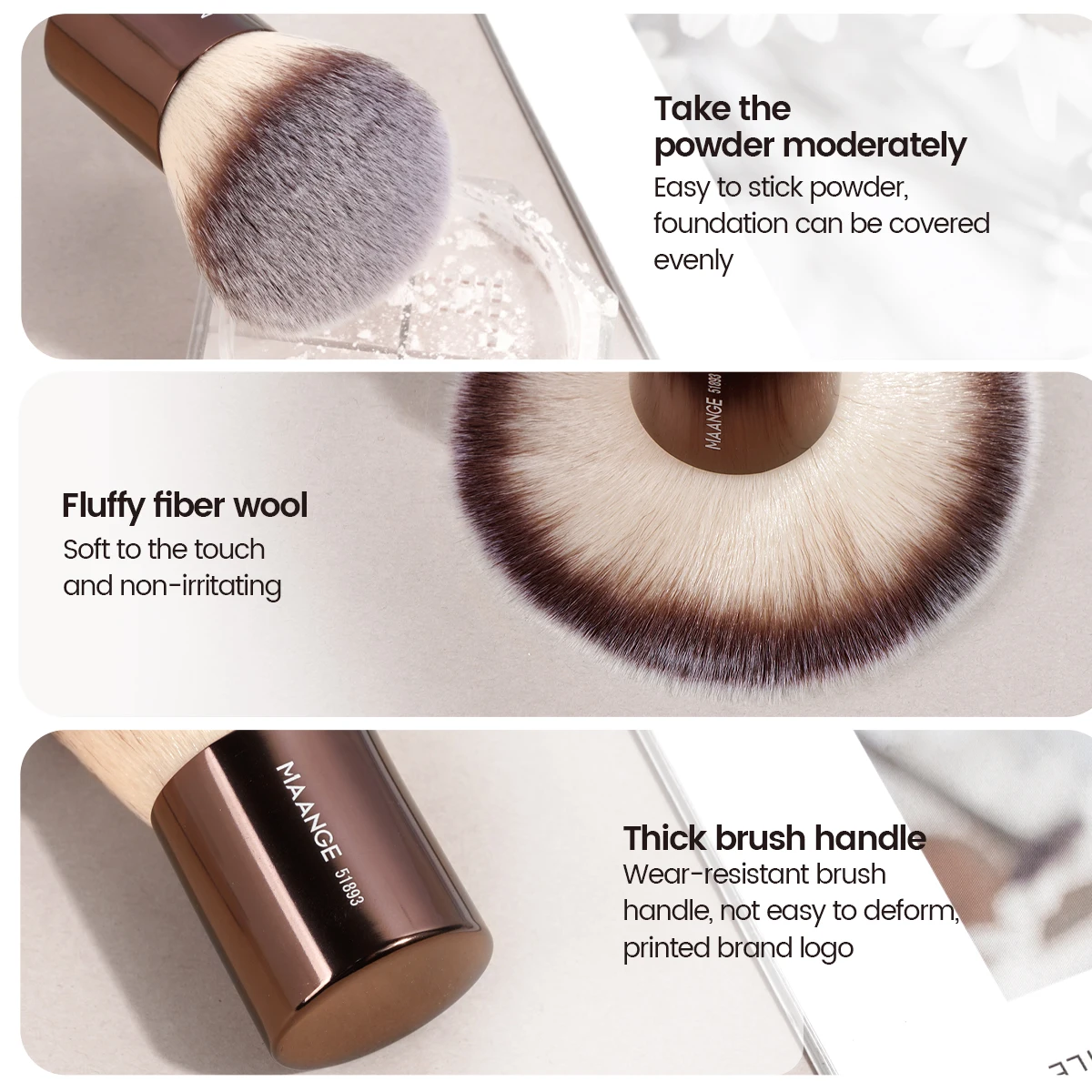 Maange-プロのアングルファンデーション輪郭ブラシ、チークパウダーブラシ、ソフトブリッスル、フェイスコスメティックツールセット、高密度、2個