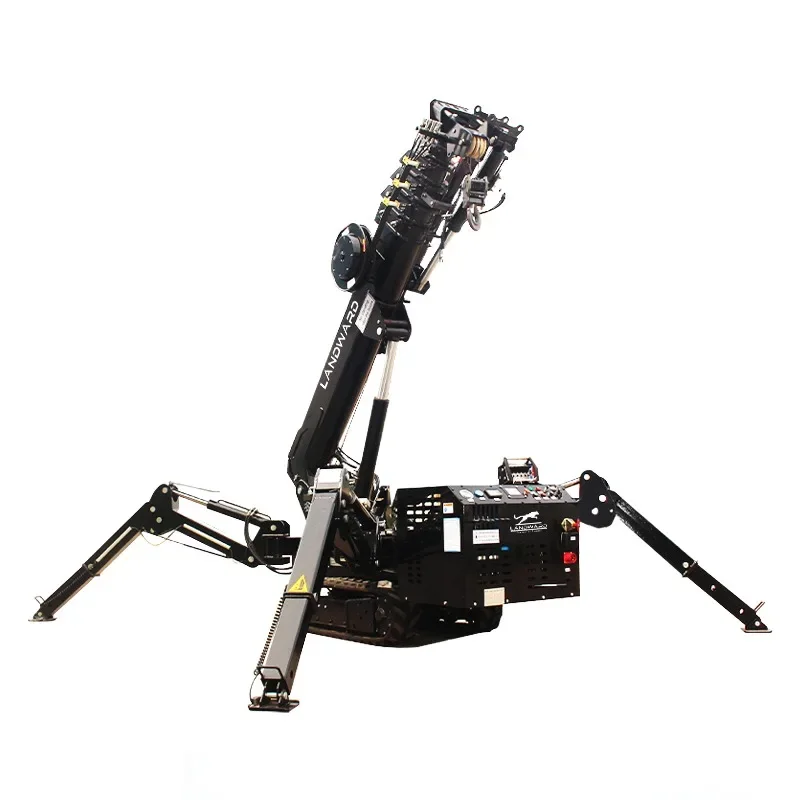 #Wholesale Customized Hydraulic Crawler Spider Crane With Man Basket Telescopic Outrigger Heavy Duty360 Degree Rotating Industri