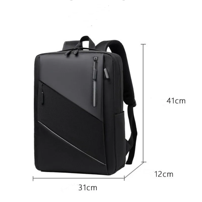 Mochila para ordenador portátil con enchufe USB para hombre, morral de negocios, informal, multifunción, impermeable, de alta calidad