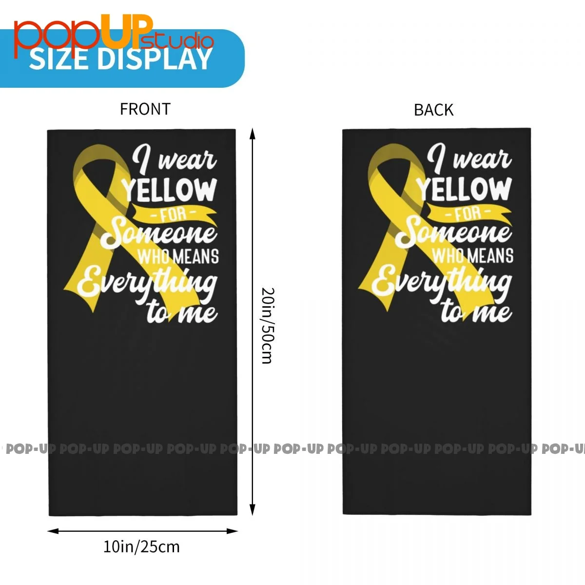 Brave I Endometriosis Awareness I Yellow Ribbon I Everything Neck Gaiter Bandana Scarf Face Mask