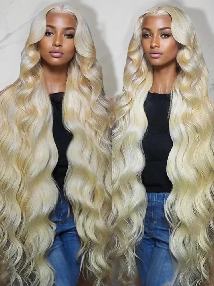 Body Wave 613 Hd Lace Frontal Wig 13x6 Human Hair 250 Density Brazilian Blonde Colored Transparent Human Hair Wigs For Women 40