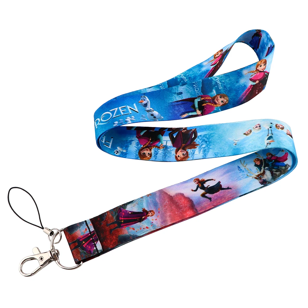 Cartoon Ice Girl Lanyards for Keys Mobile Phone Neck Strap Keychain Gym Key Holder Hanging Rope Keyring Accessories Gifts
