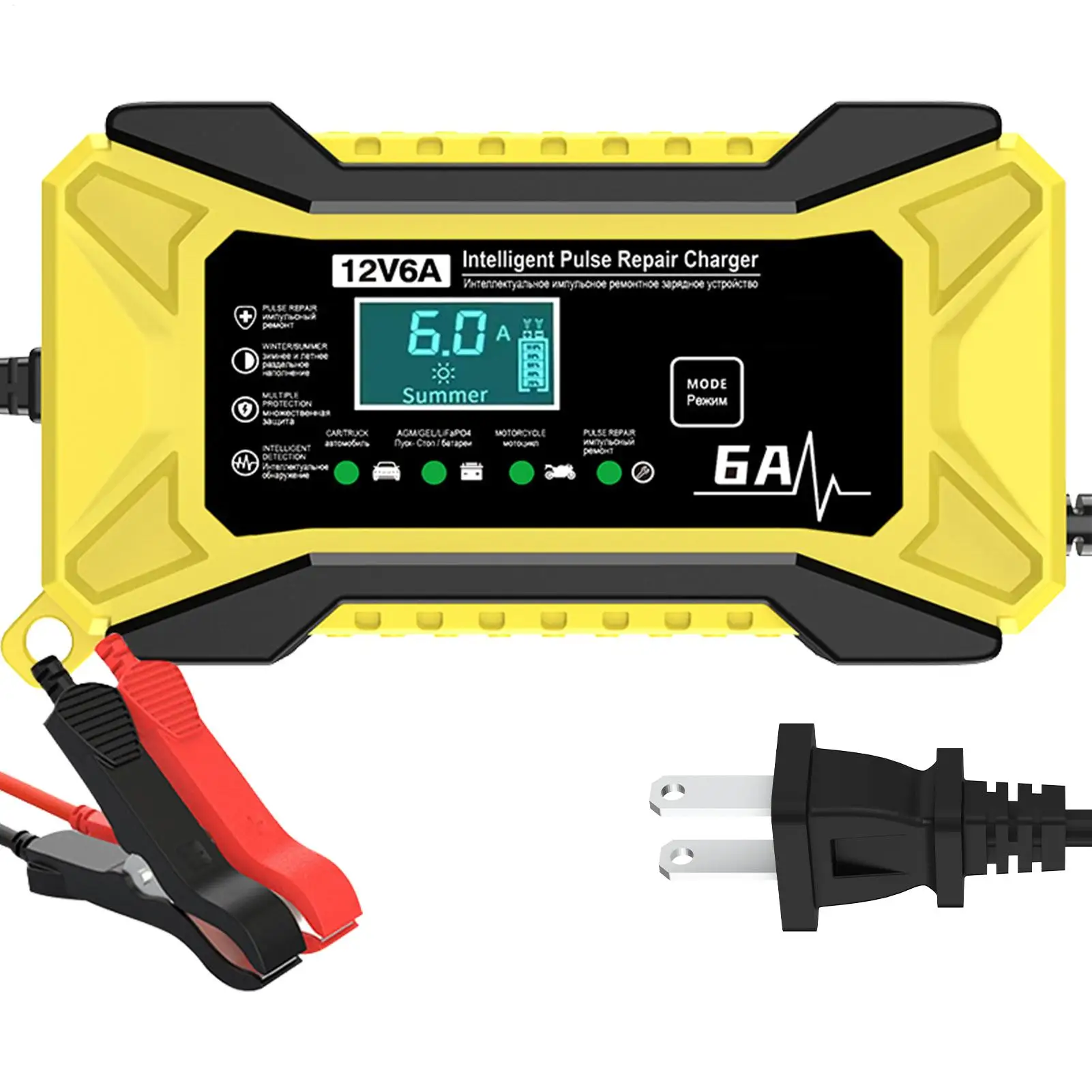 

Car Battery Jump Starter Smart 12v Car Battery Charger Jump Starter Auto Electronics With LCD Display And Temperature