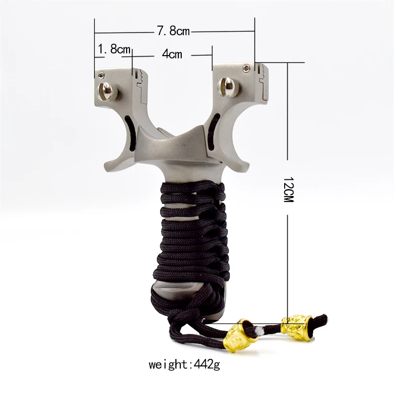 Outdoor Hunting and Shooting High-precision Cross Sight Set with Rubber Band Metal Material High-quality Catapult for
