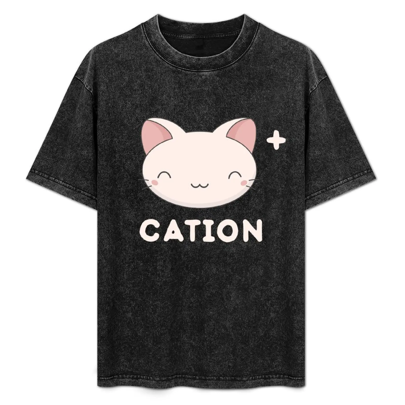 Kawaii Cute Cation Cat Science T-Shirt vintage anime shirt street wear men t shirt