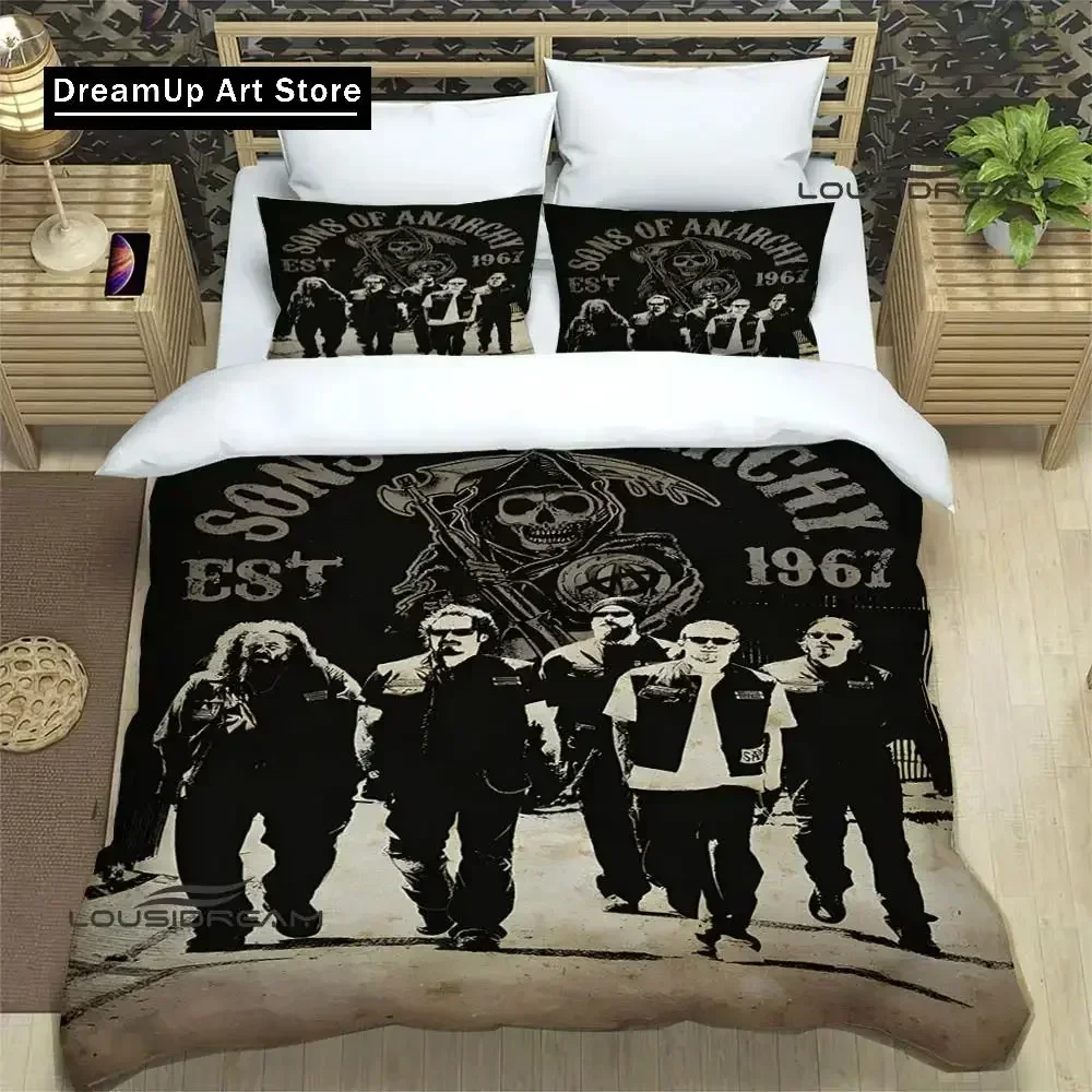 Sons of Anarchy Retro printed Bedding Sets exquisite supplies set duvet cover bed comforter set bedding set luxury birthday gift