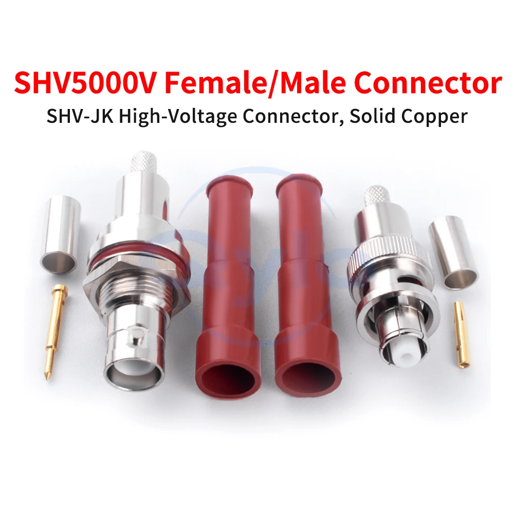 SHV5000V Hochspannungs-Steckverbinder (Stecker/Buchse) SHV-Steckverbinder 5000-Volt Hochspannungsbeständiger Stecker/Buchse (1 Stück)